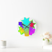 Shapes and Colors Clock Runde Wanduhr (Zuhause)