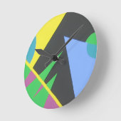 Shapes in the Dark Geometric Round Clock Runde Wanduhr (Winkel)