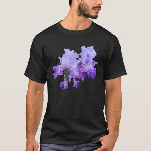 Shapes Mania Gorgeous Purple Iris Splashacata T-Shirt (Vorderseite)