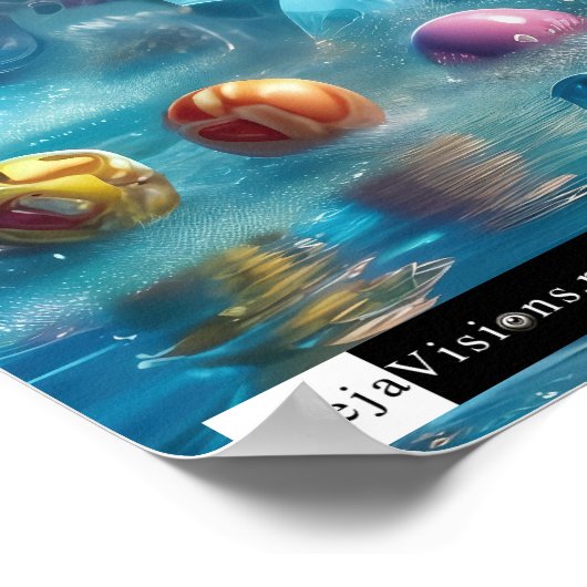 Shapeshifting Candyland Octopus Poster (Ecke)