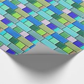 Shappire Blue Tiles Geschenkpapier (Ecke)