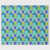 Shappire Blue Tiles Geschenkpapier (Flach)