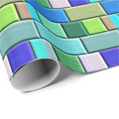 Shappire Blue Tiles Geschenkpapier (Rolleneckpunkt)