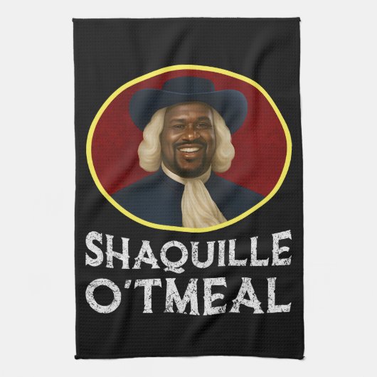 Shaquille Oatfood Funny Meme Geschirrtuch (Vertikal)
