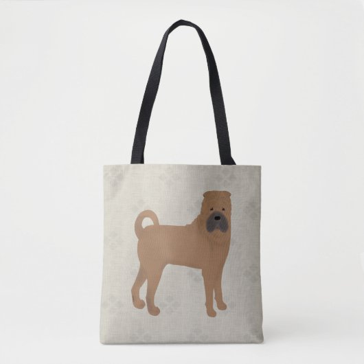 Shar Pei Allover Tasche (Vorderseite)