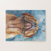 Shar Pei Aquarellmalerei Puzzle (Horizontal)