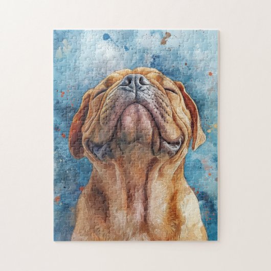 Shar Pei Aquarellmalerei Puzzle (Vertikal)