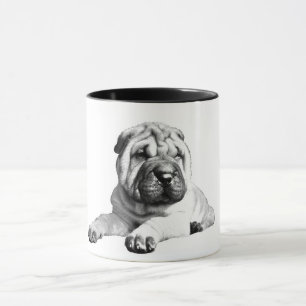 Shar Pei Black and White Tasse