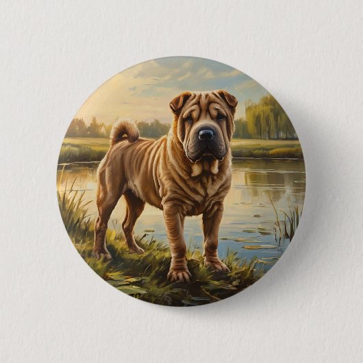 Shar Pei Button (Vorderseite)