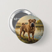 Shar Pei Button (Vorne & Hinten)