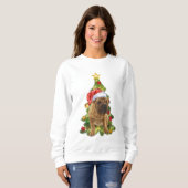 Shar Pei Christmas Dog, Xmas Shar Pei dog Sweatshirt (Vorne ganz)