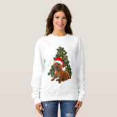 Shar Pei Christmas Dog, Xmas Shar Pei dog Sweatshirt (Vorne ganz)