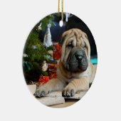 Shar Pei Christmas Keramik Ornament (Rechts)