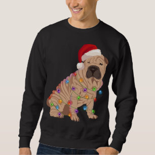 Shar Pei Christmas Lights Xmas Hund Lover Sweatshirt