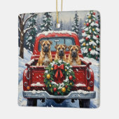 Shar Pei Christmas Red Truck Holiday Keramikornament (Links)