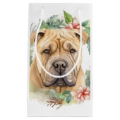 Shar Pei Christmas Wreath Festivals Kleine Geschenktüte (Vorderseite)
