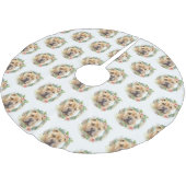 Shar Pei Christmas Wreath Festivals Polyester Weihnachtsbaumdecke (Schrägansicht)