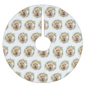 Shar Pei Christmas Wreath Festivals Polyester Weihnachtsbaumdecke (Vorderseite)