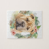 Shar Pei Christmas Wreath Festivals Puzzle (Horizontal)