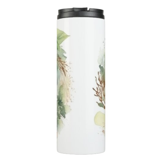 Shar Pei Christmas Wreath Festivals Thermosbecher (Rückseite)