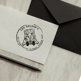 Shar Pei Custom Family Rücksendeadresse Gummistempel