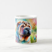 Shar Pei Dog 020824AREF103 - Watercolor Kaffeetasse (Mittel)