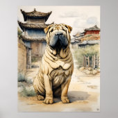 Shar Pei - Dog Art Print Poster (Vorne)