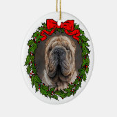 Shar Pei Dog Art von Glenda Harlan Keramik Ornament (Rechts)