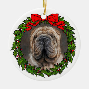 Shar Pei Dog Art von Glenda Harlan Keramik Ornament