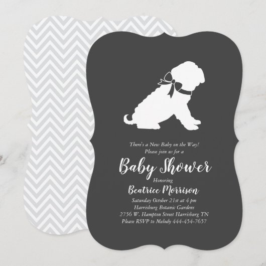 Shar-Pei Dog Baby Shower Gender Neutral Einladung (Vorne/Hinten)