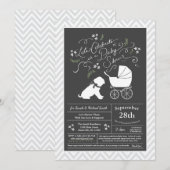 Shar Pei Dog Baby Shower Gender Neutral Einladung (Vorne/Hinten)