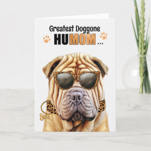 Shar Pei Dog Bester HuMOM Muttertag Feiertagskarte