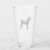 Shar-Pei Dog Breed Boho Silhouette Glass Glas (Rückseite)
