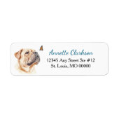 Shar-Pei Dog Butterfly Wonder Return Address (Vorne)