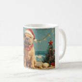 Shar Pei Dog Christmas Vintag Beach Kaffeetasse (VorderseiteRechts)