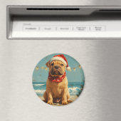 Shar Pei Dog Christmas Vintag Beach Magnet (In Situ (Geschirrspüler))