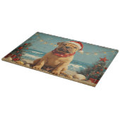 Shar Pei Dog Christmas Vintag Beach Schneidebrett (Ecke)