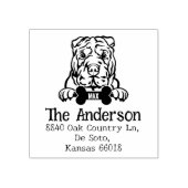 Shar Pei Dog, Custom Rücksendeadresse, Gummistempel (Prägung)