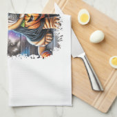 Shar Pei Dog Halloween Square Geschirrtuch (Viertel Falte)