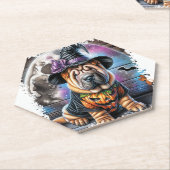 Shar Pei Dog Halloween Square Untersetzer (angewinkelt)
