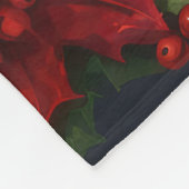 Shar Pei Dog in Schnee Weihnachten Fleecedecke (Ecke)