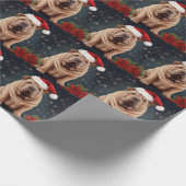 Shar Pei Dog in Schnee Weihnachten Geschenkpapier (Ecke)
