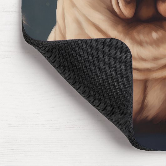 Shar Pei Dog in Schnee Weihnachten Mousepad (Ecke)