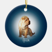 Shar Pei Dog Keramik Ornament (Vorne)
