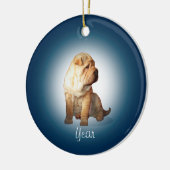 Shar Pei Dog Keramik Ornament (Links)
