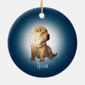 Shar Pei Dog Keramik Ornament (Hinten)