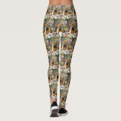 Shar Pei Dog mit Ostereier Urlaub Leggings (Rückseite)