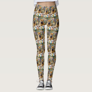 Shar Pei Dog mit Ostereier Urlaub Leggings
