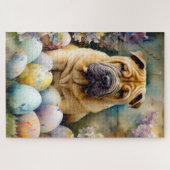 Shar Pei Dog mit Ostereier Urlaub Puzzle (Horizontal)
