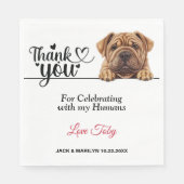Shar-Pei Dog Paper Napkin Serviette (Vorderseite)